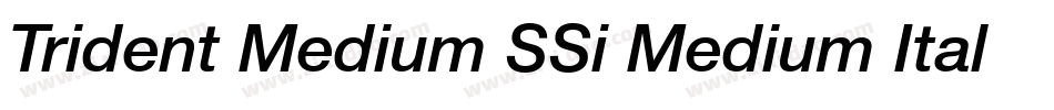 Trident Medium SSi Medium Italic字体转换